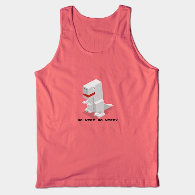 Funny No WiFi No Wifey Ladies T-Shirt Tank Top by Mateso Store